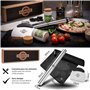 PIZZAMACHETE Rouleau à pâtisserie en acier inoxydable 35 cm, tapis en silicone antidérapant et anti-adhésif 60 x 40 cm, spatule 