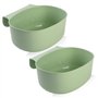 Penelife 2x Poubelle Plan de Travail - Poubelle a Suspendre - Poubelle Table a Langer Bebe - Bac Plastique Poubelle Cuisine 26 x
