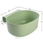 Penelife 2x Poubelle Plan de Travail - Poubelle a Suspendre - Poubelle Table a Langer Bebe - Bac Plastique Poubelle Cuisine 26 x