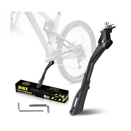 B!keRakshak Support de vélo pour 24-29 pouces - Béquille latérale antidérapante réglable en hauteur avec picots - Charge maximal