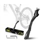 B!keRakshak Support de vélo pour 24-29 pouces - Béquille latérale antidérapante réglable en hauteur avec picots - Charge maximal