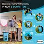 Machine à laver portable sans électricité – Kit de planche à laver pliable, petit et léger pour le lavage à la main, machine à l