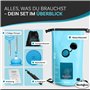Machine à laver portable sans électricité – Kit de planche à laver pliable, petit et léger pour le lavage à la main, machine à l