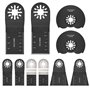 Lot de 10 lames de scie oscillantes - Outil multifonction pour Ein-hell