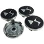 kykj 4 pièces 60mm Auto Cache Moyeux pour Citroen DS3 DS4 DS6, Enjoliveurs de Moyeu Capuchon De Centre De Roue Voiture Extérieur