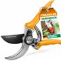 GRÜNTEK Sécateur Jardin lame franche 55mm. Cisaille 215mm Fleurs Vignes Plantes de Jardin