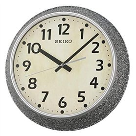 Seiko QXA770J Horloge murale ronde à quartz avec chiffres arabes Diamètre 33 cm