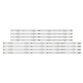 OVAIRES Kit 8 pièces Bande de rétro-éclairage LED for LG 49UJ630V 49LJ550M 49LJ5500 49LG594V NC490DUE-AAFX1-41CA GAN01-1294A-P1