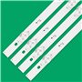 OVAIRES Kit 8 pièces Bande de rétro-éclairage LED for LG 49UJ630V 49LJ550M 49LJ5500 49LG594V NC490DUE-AAFX1-41CA GAN01-1294A-P1 