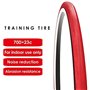 GORIX Bike Home Trainer Pneu 700 × 23c Réduction du Bruit Vélo (Rouge)