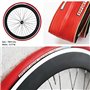 GORIX Bike Home Trainer Pneu 700 × 23c Réduction du Bruit Vélo (Rouge)
