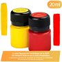 Decola - Kit de Peinture pour Porcelaine - 12x20ml Permanent pour Verre et Céramique - Haut Pouvoir Couvrant sur les Surfaces Fo