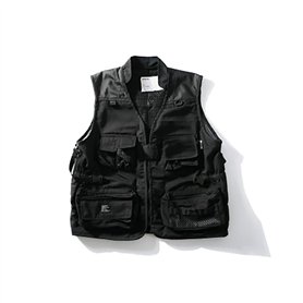 MekUk Homme Gilet de Pêche Veste Gilet Tactique Militaire for Hommes et Femmes avec Le Ventilateur d'outillage Multi-Poches Mult