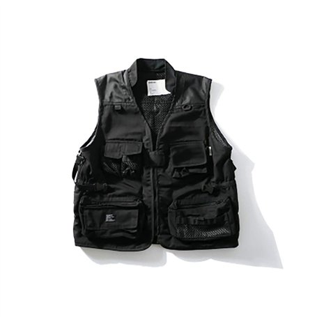 MekUk Homme Gilet de Pêche Veste Gilet Tactique Militaire for Hommes et Femmes avec Le Ventilateur d'outillage Multi-Poches Mult