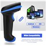 ININOSNP Scanners Portables Lecteur de Scanner de Codes-Barres, Lecteur de Scanner de Codes-Barres Bluetooth sans Fil for systèm