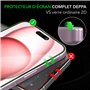 Deppa [2 pièces Verre Trempé Iphone 15/Iphone 16 (6.1') [Couverture Complète] Avec Kit d’Installation Facile - Film de Vitre Pro