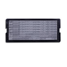 Shiny S-660 Jeu de 256 caractères avec lettres majuscules et minuscules pour jeux de tampons Shiny à poser soi-même – Hauteur de