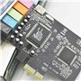 Oikabio Carte son interne 5.1 pour support à profil bas, PCI-E stéréo 3D, carte son PCI 32/64 puce CMI8738