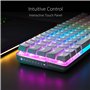ASUS ROG Falchion Ace White - Clavier Gaming mécanique AZERTY Filaire 65%, Surface latérale Tactile, Dual USB-C, Protection en P
