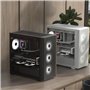 AeroCool D301A Boîtier Tour Moyenne pour PC de Jeu, Flux d'air optimisé, Panneau Avant en Maille en Bois, Design Fin, avec 4 Ven