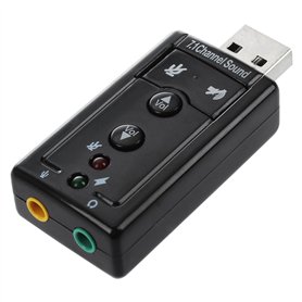 Hagsnec Carte son externe USB 7.1 canaux adaptateur audio
