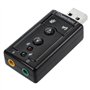 Hagsnec Carte son externe USB 7.1 canaux adaptateur audio