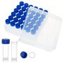 CENMEN 72 Flacons en Plastique de Tubes CryogéNiques de 5 Ml avec Bouchons à Vis, Petits Tubes à ÉChantillons, Tubes à Essai ave