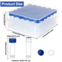 CENMEN 72 Flacons en Plastique de Tubes CryogéNiques de 5 Ml avec Bouchons à Vis, Petits Tubes à ÉChantillons, Tubes à Essai ave