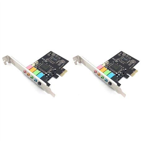 KVSERT Lot de 2 cartes son internes 5.1 pour avec support discret