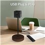 Innex Cube Caméra de Visioconférence à 360 Degrés avec Modes d'Affichage IA, Deux Micros Omnidirectionnels, Télécommande, Webcam