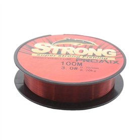 Remingtape Fil de pêche en nylon transparent - 100 m - Rouge - Numéro 0