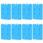 Xbsduih Lot de 8 paquets de glace pour boîte à déjeuner – Emballage pour congélateur ultra-fin réutilisable – Emballage frais de