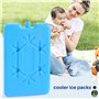 Xbsduih Lot de 8 paquets de glace pour boîte à déjeuner – Emballage pour congélateur ultra-fin réutilisable – Emballage frais de