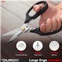 DUROX Ciseaux multifonction en acier inoxydable, parfaits pour le bricolage. Ciseaux robustes avec lame dentelée. Ciseaux univer