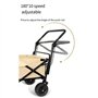 Nsssunnre Chariot Pliable, Poignée de Poussée, Chariot Extensible, Accessoires de Poignée de Chariot, Équipement de Chariot pour