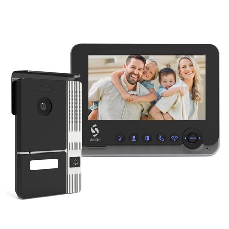 VEGATON Visiophone Vidéo 2 Fils – Sécurité Renforcée avec Écran 7"