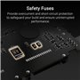 ASUS TUF Gaming ARGB PWM Hub de Ventilateur (6 Ports pour Ventilateur de boîtier PWM et contrôle ARGB, 2 Ports d'alimentation SA