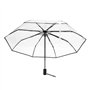 Jikoiuty Parapluie transparent automatique pour femmes et - Parapluie pliable coupe-vent - Parapluie transparent + bordure noire
