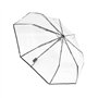 Jikoiuty Parapluie transparent automatique pour femmes et - Parapluie pliable coupe-vent - Parapluie transparent + bordure noire