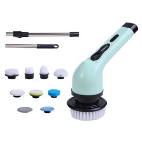 Rtauhife Brosse de Nettoyage Électrique Power Scrubber avec Kit de 9 Têtes de Brosse Remplaçables pour le Sol de la Salle de