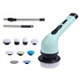 Rtauhife Brosse de Nettoyage Électrique Power Scrubber avec Kit de 9 Têtes de Brosse Remplaçables pour le Sol de la Salle de