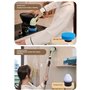Rtauhife Brosse de Nettoyage Électrique Power Scrubber avec Kit de 9 Têtes de Brosse Remplaçables pour le Sol de la Salle de