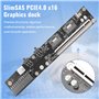 casstaly OcuLink/SlimSAS Station d'accueil graphique avec support pour carte graphique externe GDS1-SFX Alimentation PCIE4.0 X16