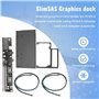 casstaly OcuLink/SlimSAS Station d'accueil graphique avec support pour carte graphique externe GDS1-SFX Alimentation PCIE4.0 X16