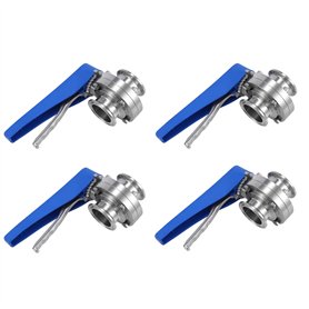 iToQ 4X 1-1/2 Pouce 38mm SS304 Vanne Papillon Tri Pince de 1