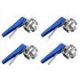 iToQ 4X 1-1/2 Pouce 38mm SS304 Vanne Papillon Tri Pince de 1