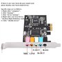 MATTRESS Carte son PCIe 5.1, carte PCI Surround 3D stéréo audio avec haute performance sonore PC carte son CMI8738 puce