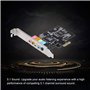 MATTRESS Carte son PCIe 5.1, carte PCI Surround 3D stéréo audio avec haute performance sonore PC carte son CMI8738 puce