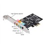 MATTRESS Carte son PCIe 5.1, carte PCI Surround 3D stéréo audio avec haute performance sonore PC carte son CMI8738 puce