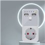 CENMEN Prise intelligente programmable avec minuteur de compte à rebours, prise électrique 6HR pour interrupteur d'interface USB